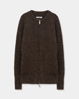 CORDERA - SPOTTED ZIPPER JACKET - CHOCOLATE - FW26
