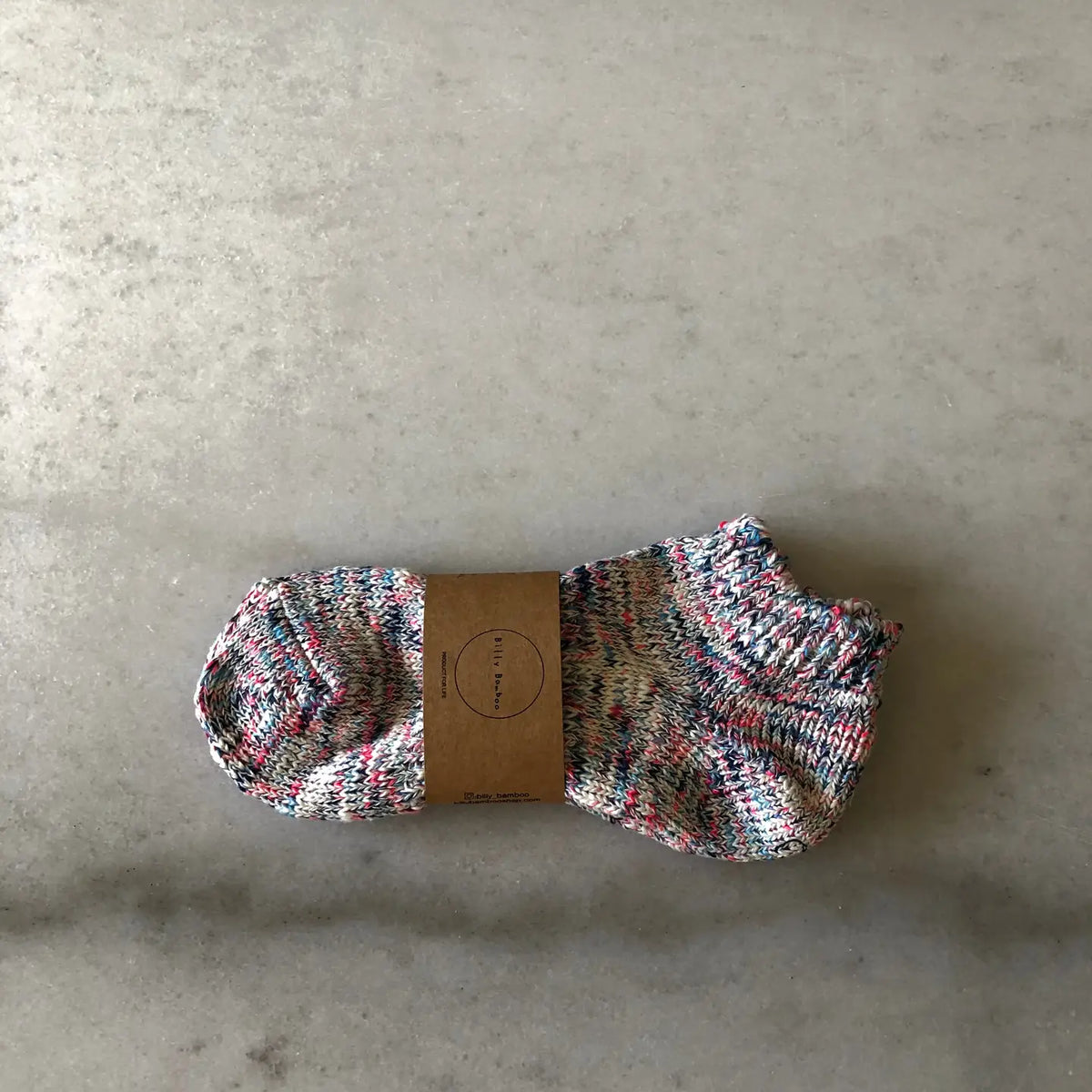 BILLY BAMBOO - CHAUSSETTE BATEAU EN COTON TEINTÉE SPACE-DYE