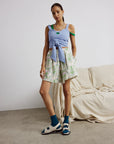 EVE GRAVEL - SHORT KRUGGER - COEUR RADIS VERT/LILAS - PÉ24