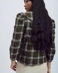 EVE GRAVEL - LUCILA BLOUSE - KHAKI/CREAM - FW25