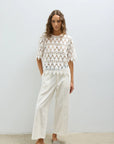 MELISSA NEPTON - AMANDA TOP - OFF-WHITE - SS26
