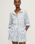 MELISSA NEPTON - CHEMISE ANAIS - LARGE RAYURE BLEU PALE - PÉ25