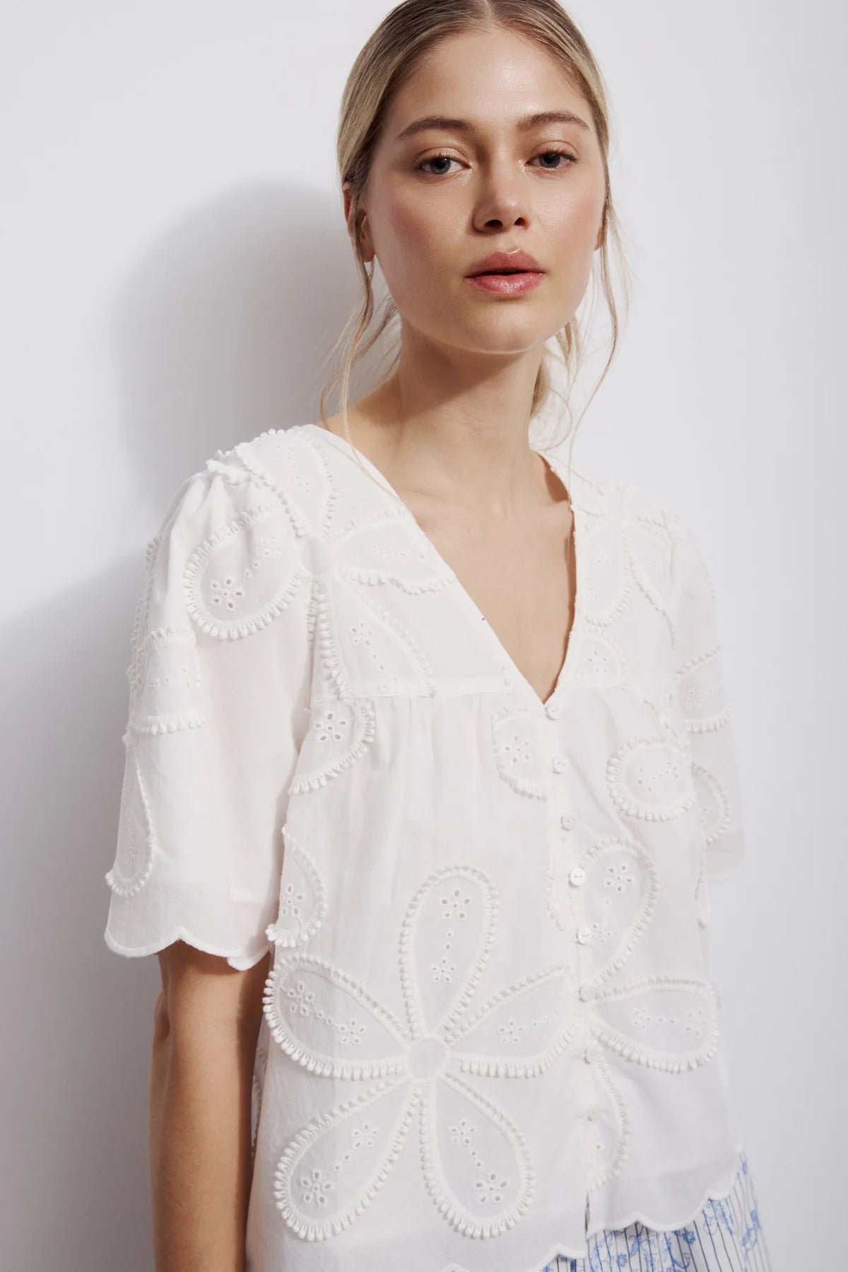 MELISSA NEPTON - BLOUSE EVERLY - BLANC CASSÉ - PÉ26