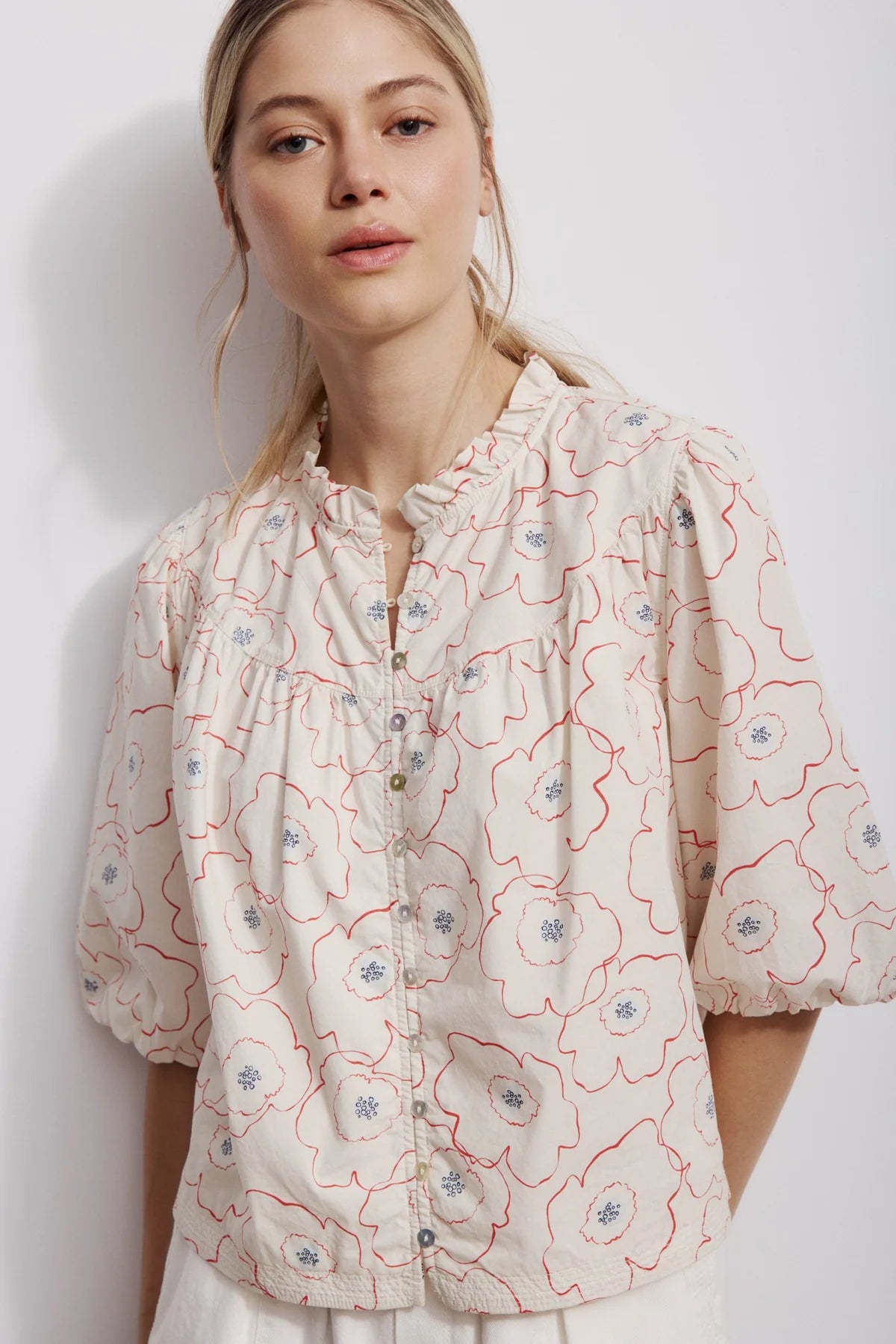 MELISSA NEPTON - BLOUSE MAGGIE - IMPRIMÉ COQUELICOTS - PÉ26