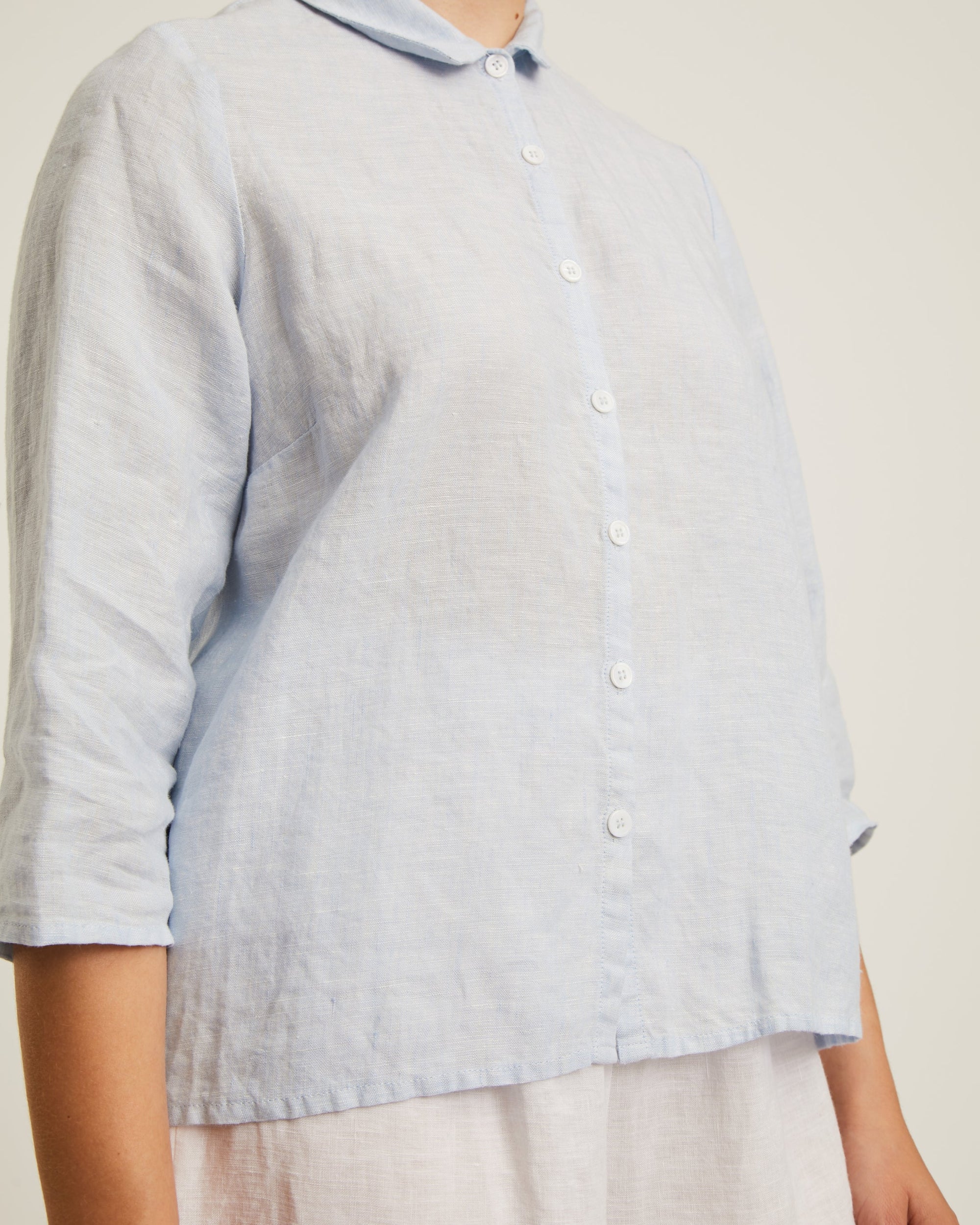 NAIF - BLOUSE PIPPA - CHAMBRAY BLEU PÂLE - PÉ26