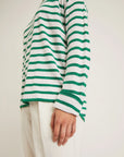 NAIF - FREDDIE SWEATER - GREEN/WHITE - SS26