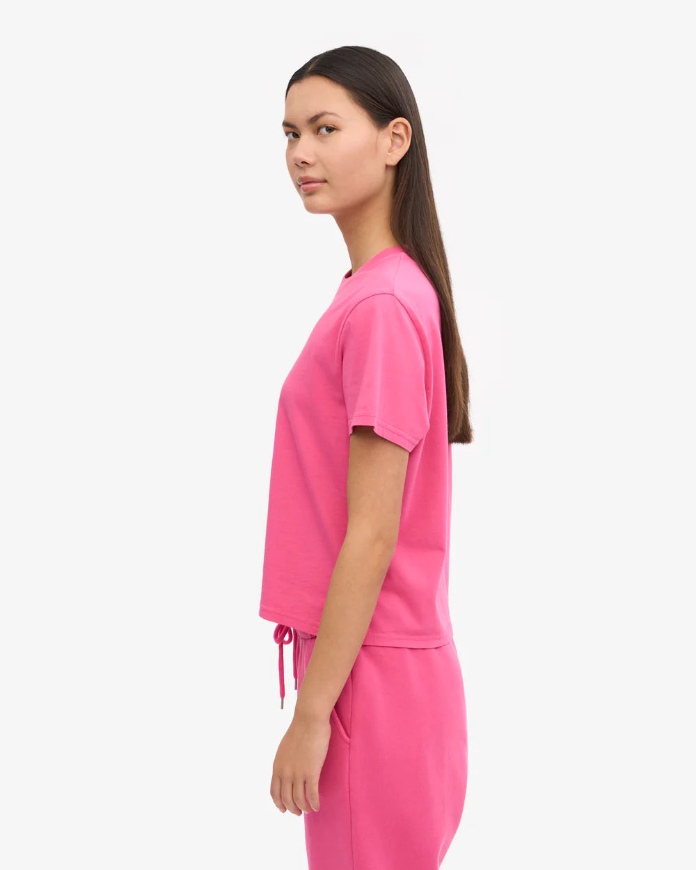 COLORFUL STANDARD - BOXY CROP T-SHIRT - BUBBLE GUM