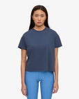 COLORFUL STANDARD - T SHIRT BOXY COURT - BLEU PETROLE