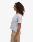 COLORFUL STANDARD - T SHIRT BOXY COURT - BLEU POLAIRE