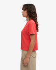 COLORFUL STANDARD - T SHIRT BOXY COURT - ROUGE TANGERINE