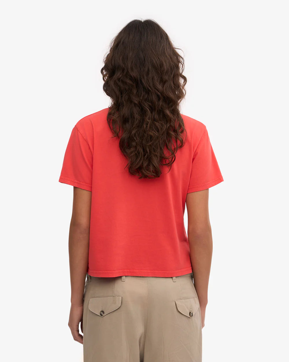 COLORFUL STANDARD - T SHIRT BOXY COURT - ROUGE TANGERINE