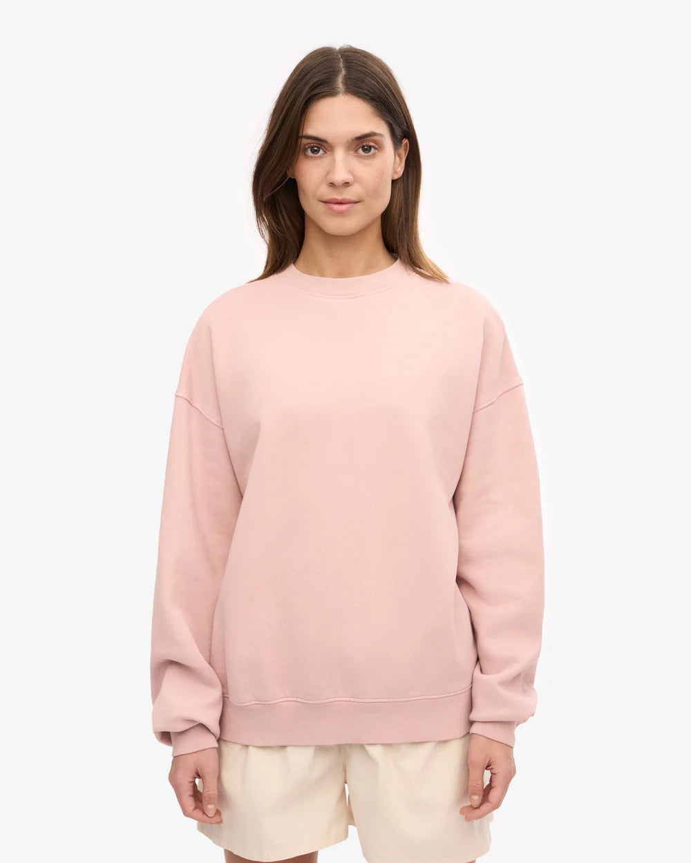 COLORFUL STANDARD - CHANDAIL COTON OUATÉ SURDIMENSIONNÉ - ROSE DÉLAVÉ