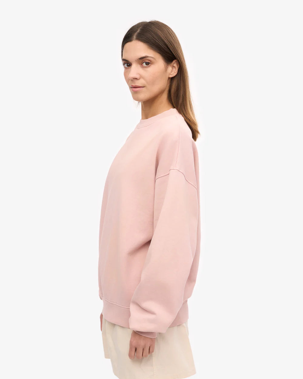 COLORFUL STANDARD - CHANDAIL COTON OUATÉ SURDIMENSIONNÉ - ROSE DÉLAVÉ