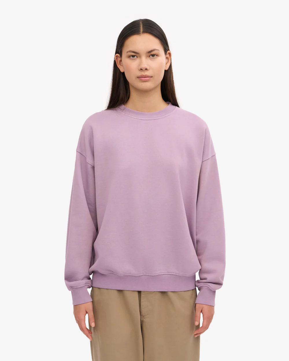 COLORFUL STANDARD - CHANDAIL COTON OUATÉ SURDIMENSIONNÉ - MAUVE PERLÉ