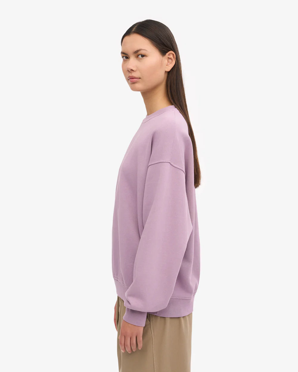 COLORFUL STANDARD - CHANDAIL COTON OUATÉ SURDIMENSIONNÉ - MAUVE PERLÉ