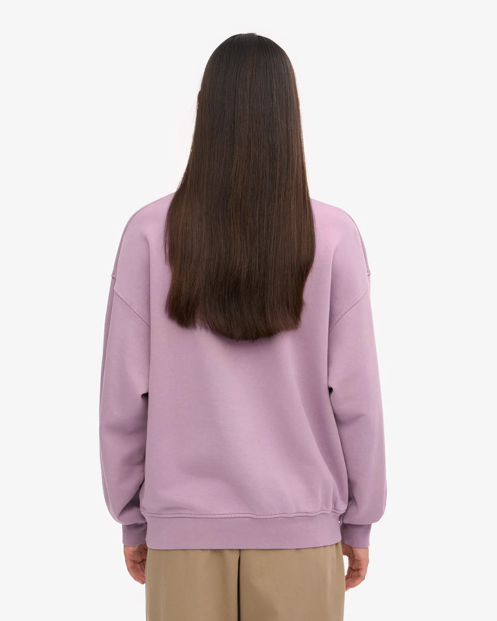 COLORFUL STANDARD - CHANDAIL COTON OUATÉ SURDIMENSIONNÉ - MAUVE PERLÉ
