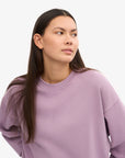 COLORFUL STANDARD - CHANDAIL COTON OUATÉ SURDIMENSIONNÉ - MAUVE PERLÉ