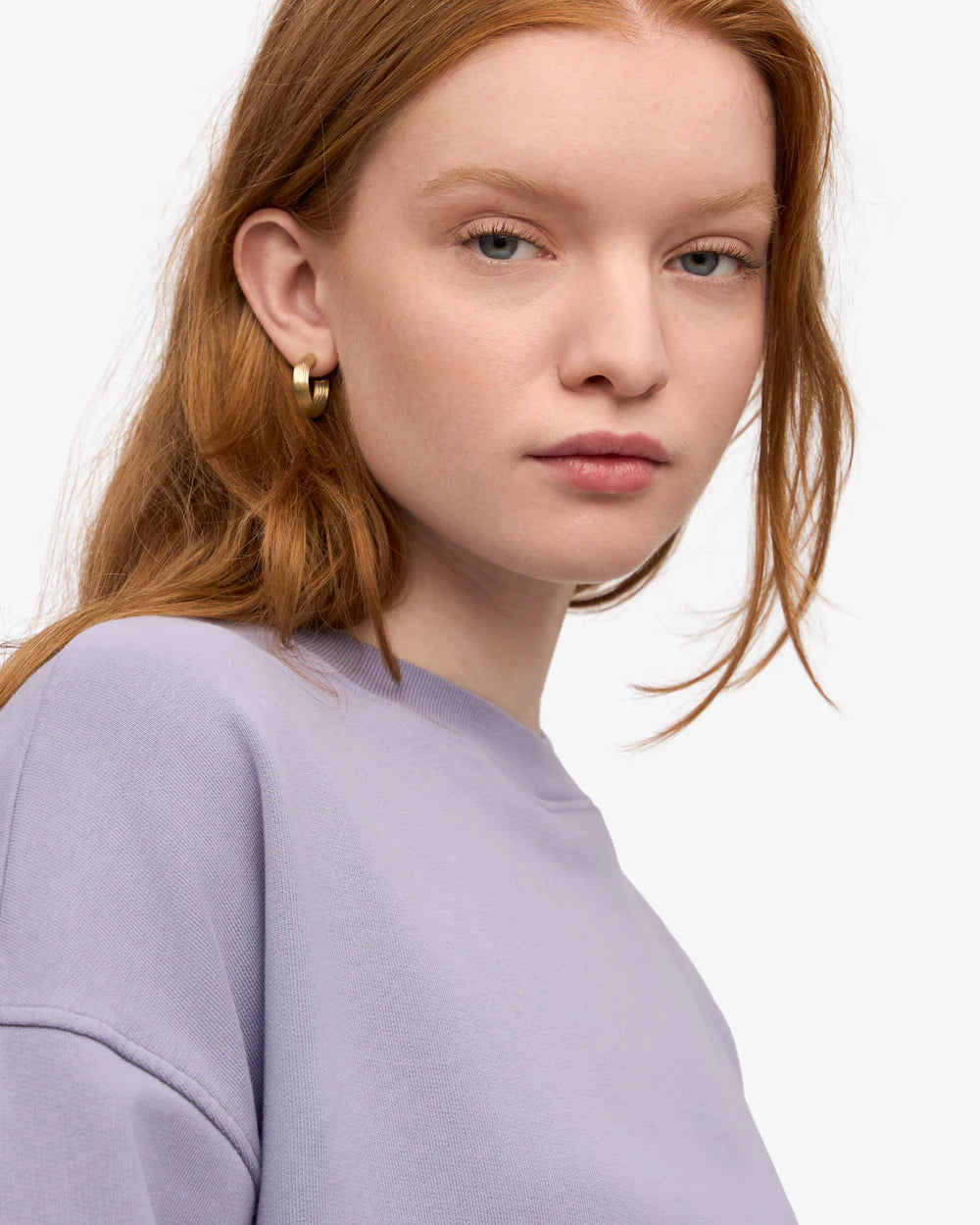 COLORFUL STANDARD - CHANDAIL COTON OUATÉ SURDIMENSIONNÉ - MAUVE JADE