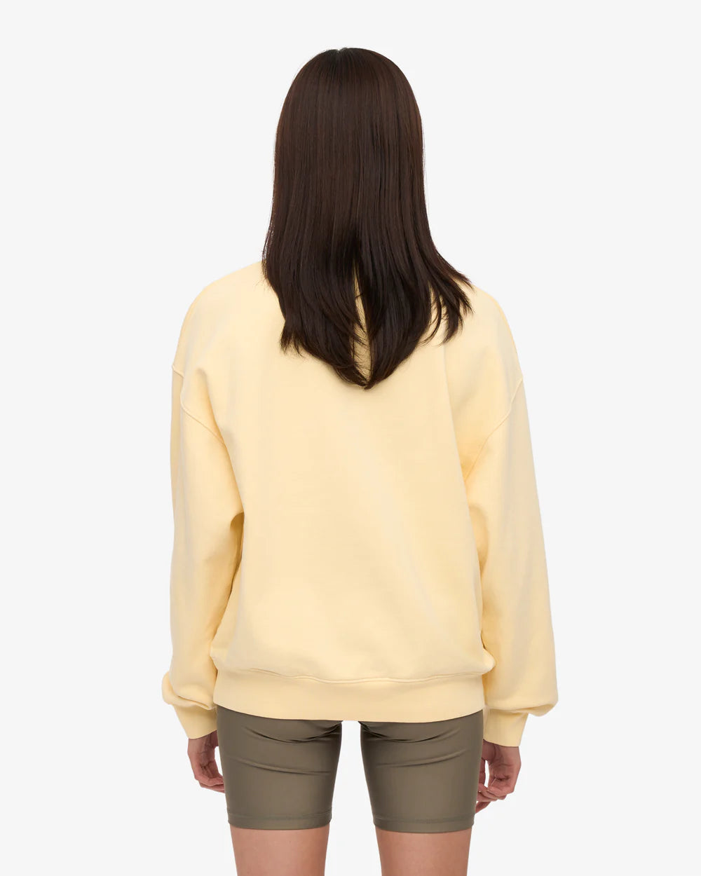 COLORFUL STANDARD - CHANDAIL COTON OUATÉ SURDIMENSIONNÉ - JAUNE PALE