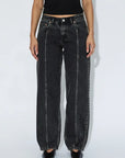 DR DENIM - NIKA WORKER JEANS - BLACK VIELLI - SS26
