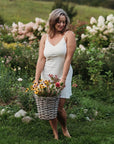 Q FOR QUINN - ROBE NUISETTE EN POINTELLE - NATUREL