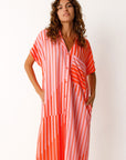 SKFK - DELIA DRESS - RED STRIPED - SS26