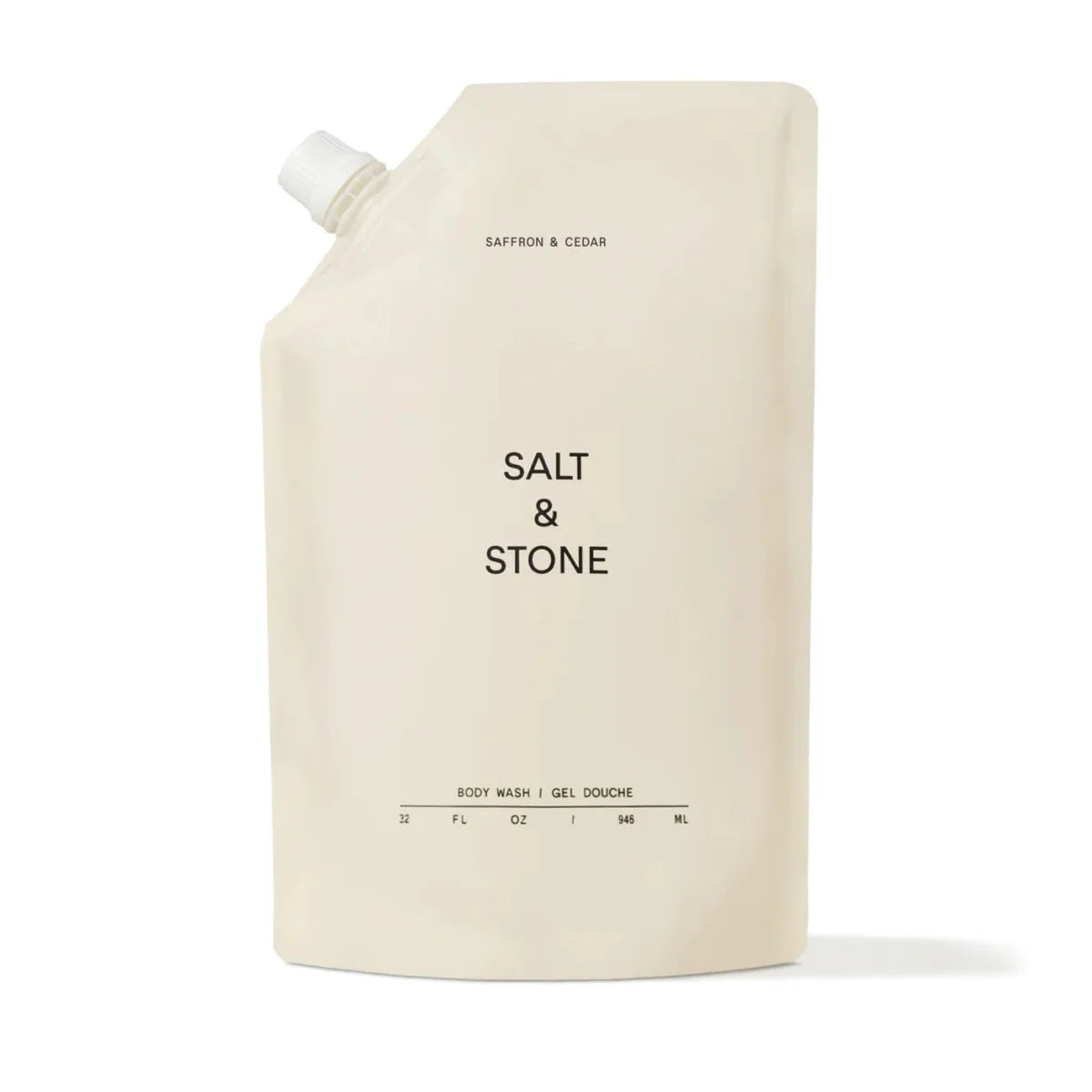 SALT &amp; STONE - RECHARGE * NETTOYANT POUR LE CORPS - SAFRAN ET CÈDRE