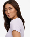 COLORFUL STANDARD - T-SHIRT COTELÉ - LAVANDE DOUX
