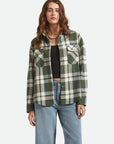 BRIXTON - CHEMISE BOWERY VINTAGE - VERT/BLEU - AH25