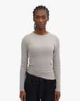 COLORFUL STANDARD - ORGANIC RIB LONG SLEEVE T-SHIRT - HEATHER GREY