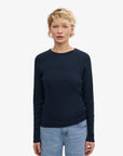 COLORFUL STANDARD - T-SHIRT RIB MANCHES LONGUES - NAVY BLUE