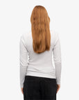 COLORFUL STANDARD -  -ORGANIC RIB LONG SLEEVE T-SHIRT - SNOW MELANGE