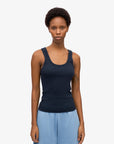 COLORFUL STANDARD - RIB TANK TOP - NAVY BLUE