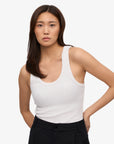 COLORFUL STANDARD - RIB TANK TOP - SNOW MELANGE