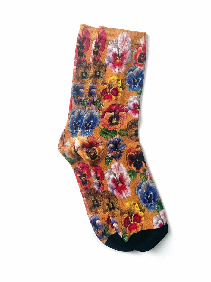 STRATHCONA - BAMBOO SOCKS - YELLOW PANSY