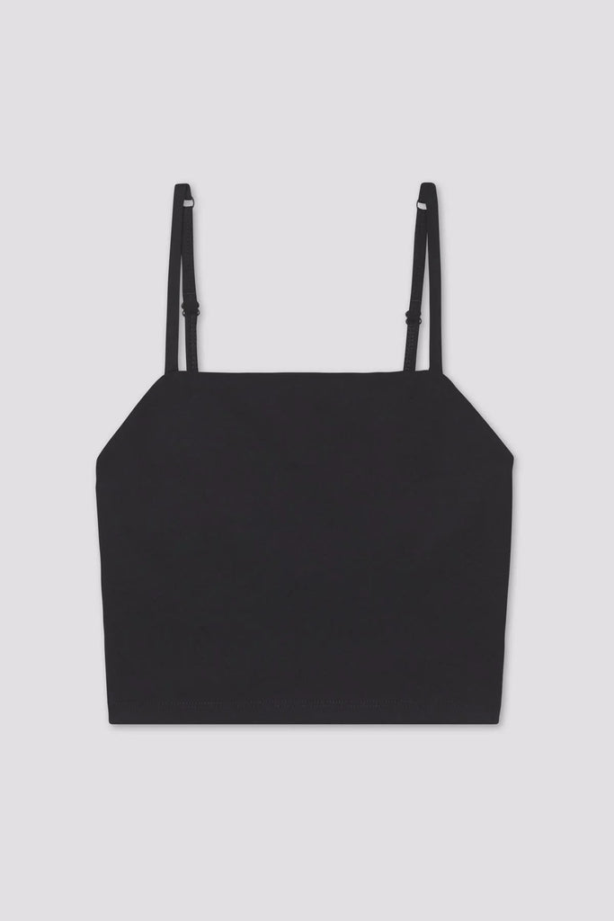 GIRLFRIEND COLLECTIVE - RIB DEVON CROMPRESSIVE CAMI TOP - BLACK