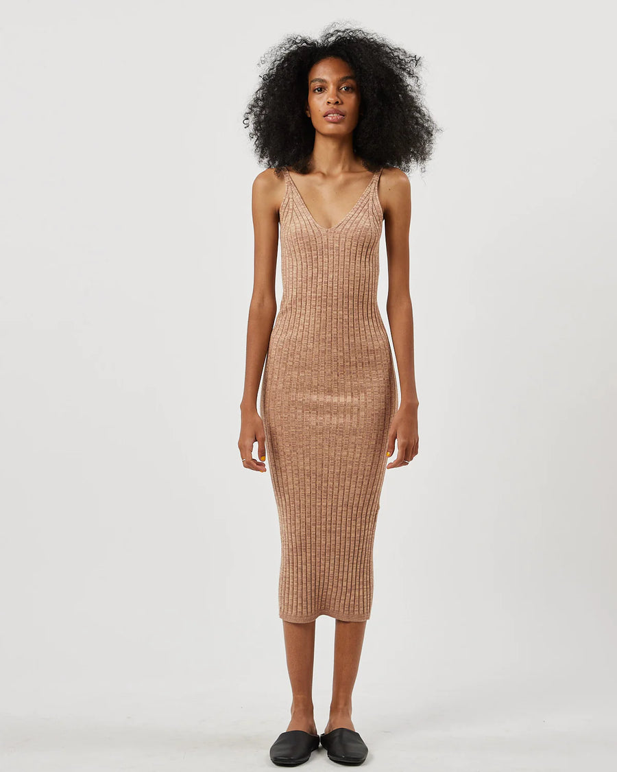 MINIMUM - STRAPPY DRESS - BROWNIE - SS23