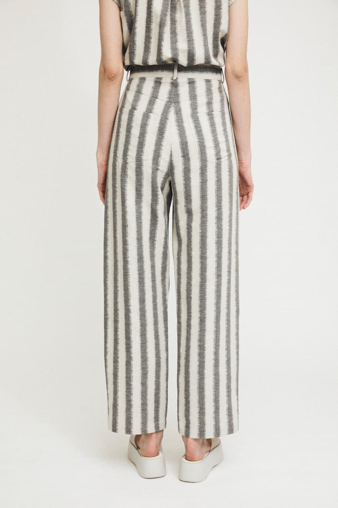 RITA ROW - PANTALON GARÇON - NOIR RAYÉ - PÉ23