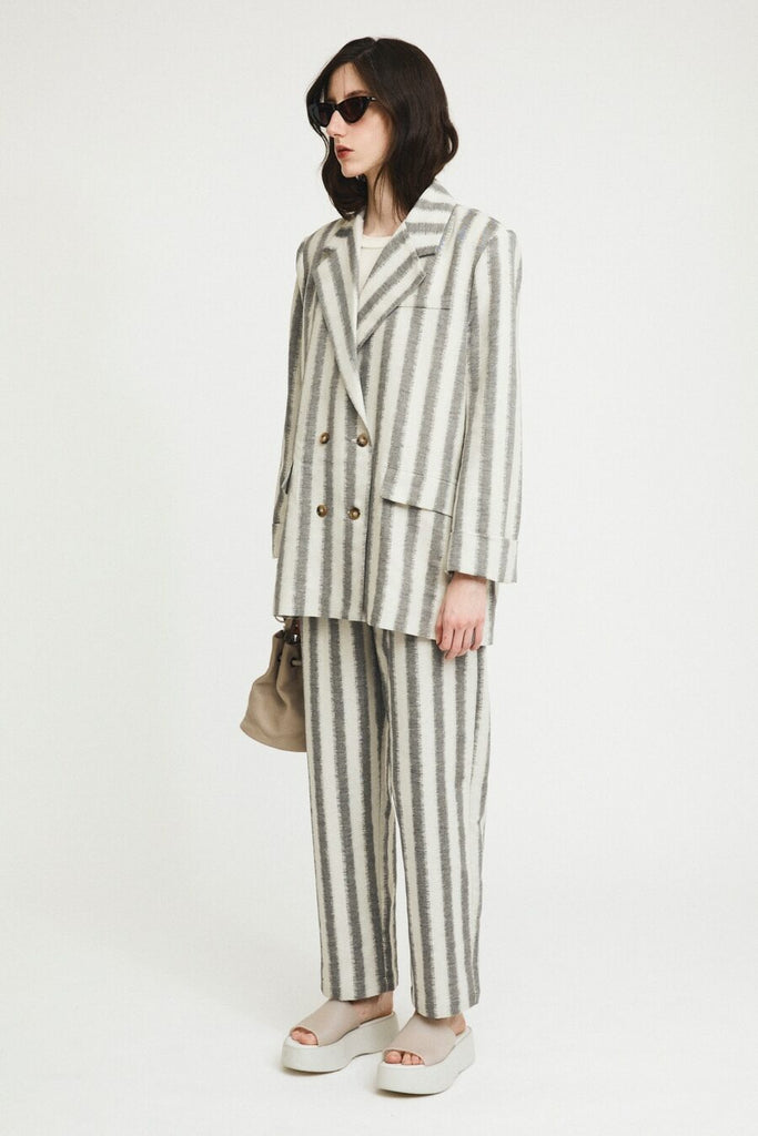 RITA ROW - WILSON BLAZER - BLACK STRIPES - SS23