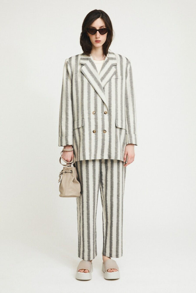 RITA ROW - WILSON BLAZER - BLACK STRIPES - SS23