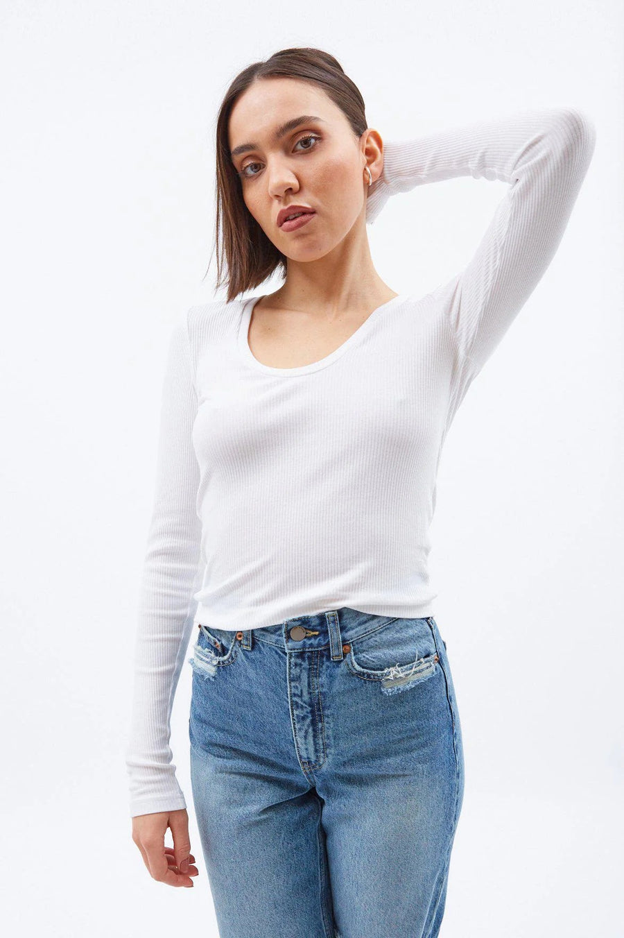 DR DENIM - DION TOP - WHITE - SS23