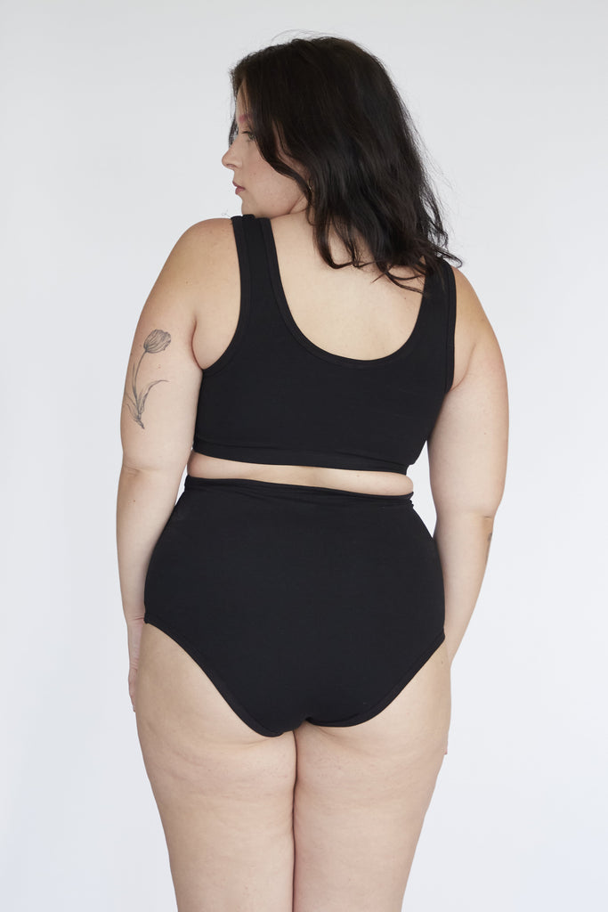 EM & MAY - CULOTTE INDIE TAILLE HAUTE - NOIR