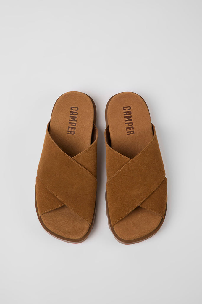 CAMPER - BRUTUS SANDALS - BROWN NUBUCK - SS23