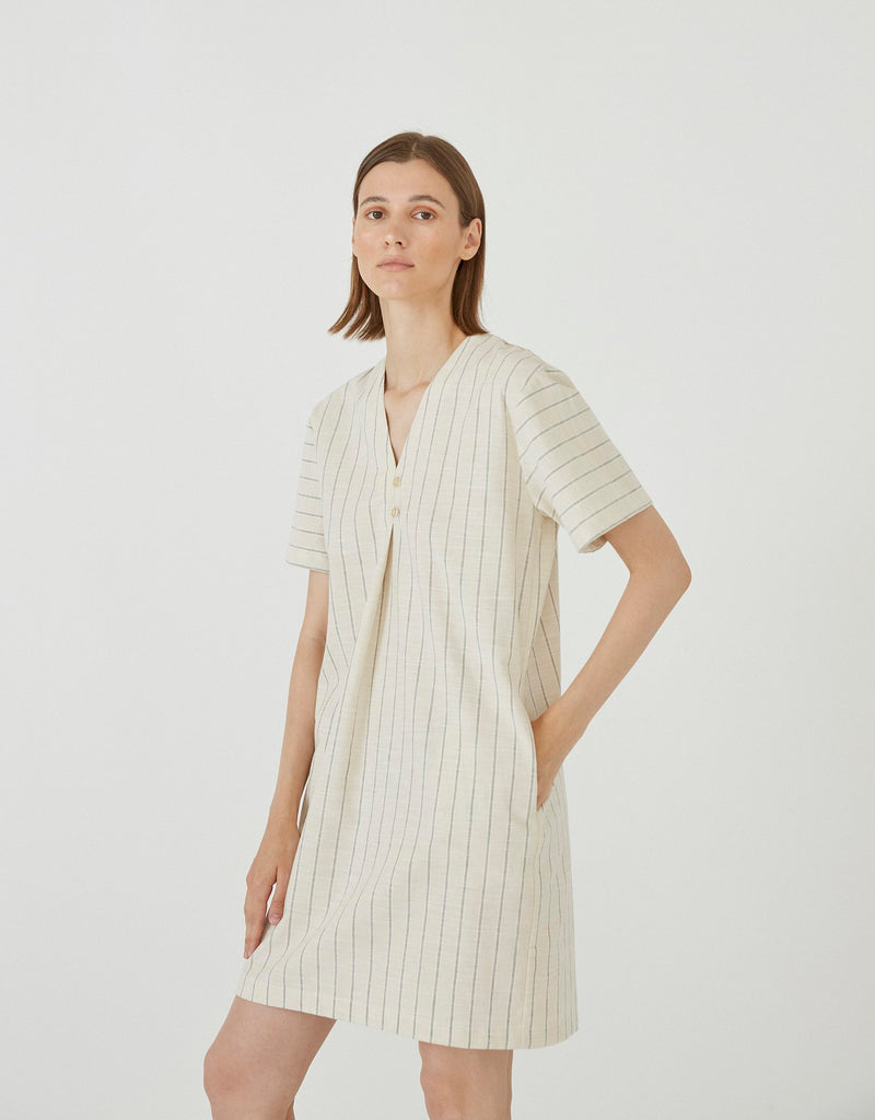 DIARTE - MOLINA DRESS - STRIPED LINEN - SS23