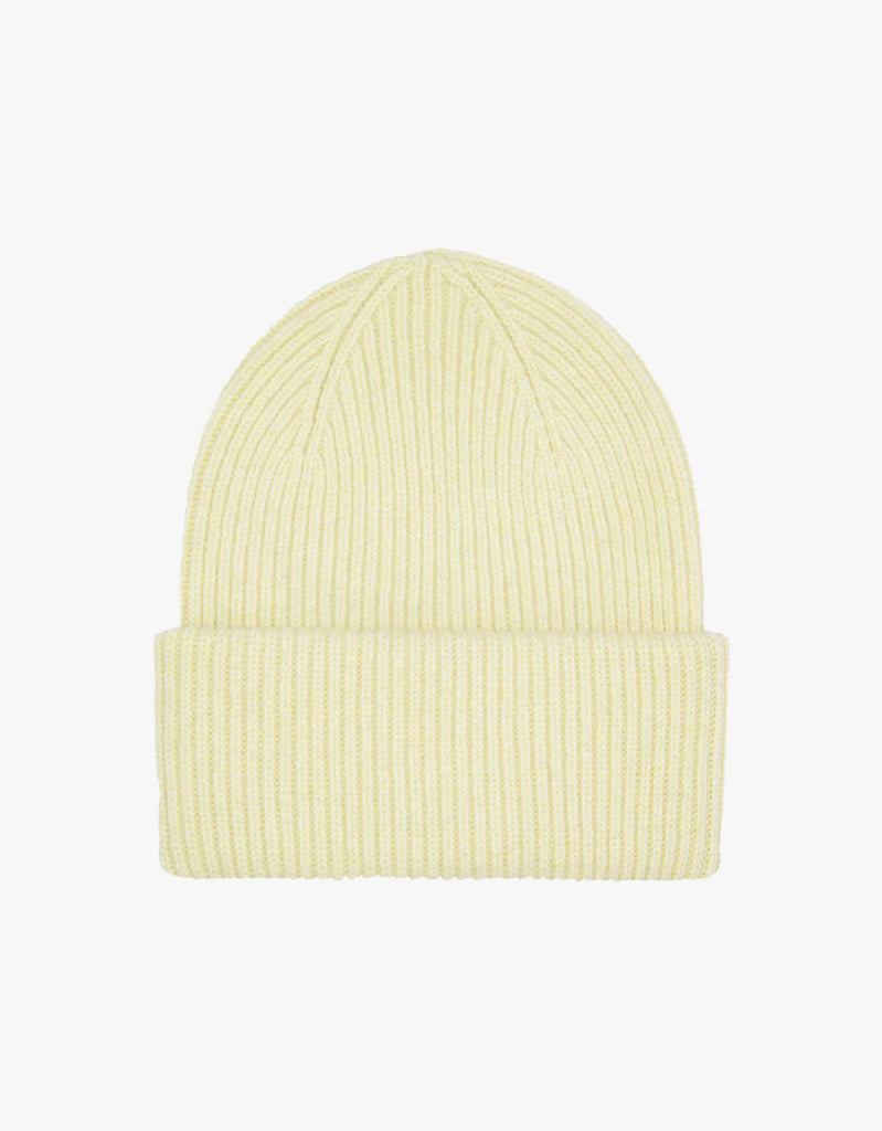 Beige Soft Ribbed Knit Beanie, Accessories