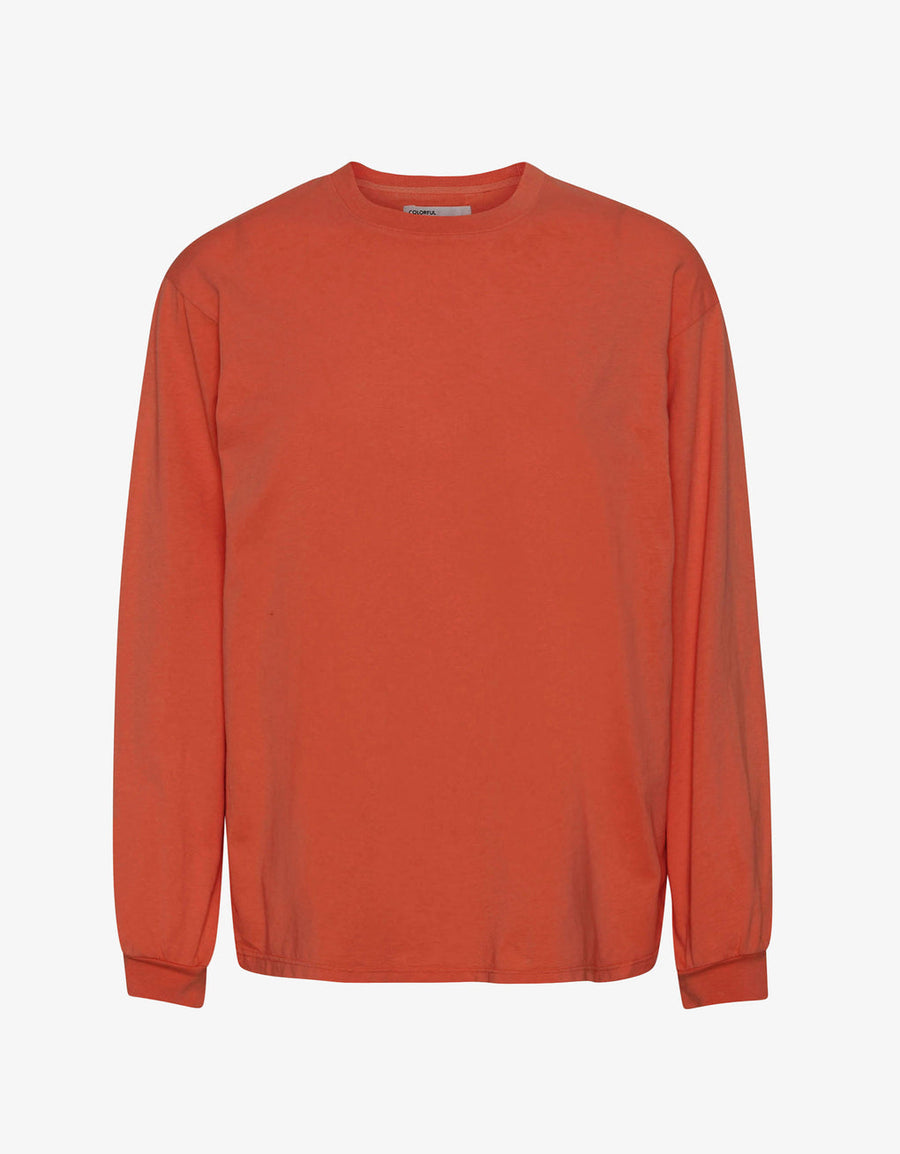 COLORFUL STANDARD - T-SHIRT SURDIMENSIONNÉ MANCHES LONGUES - DARK AMBER
