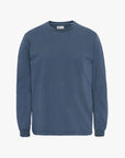 COLORFUL STANDARD - T-SHIRT SURDIMENSIONNÉ MANCHES LONGUES - BLEU PETROLE