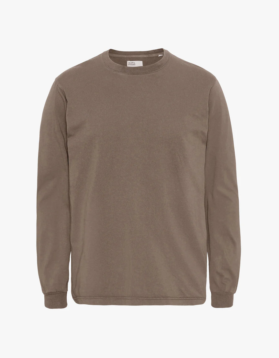 COLORFUL STANDARD - T-SHIRT SURDIMENSIONNÉ MANCHES LONGUES - WARM TAUPE