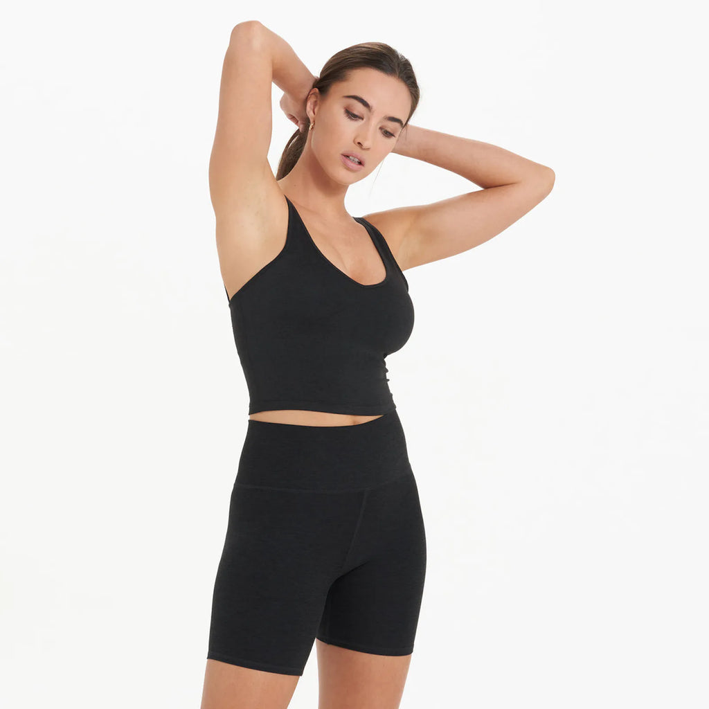 VUORI - HALO PERFORMANCE CROP - HEATHER BLACK