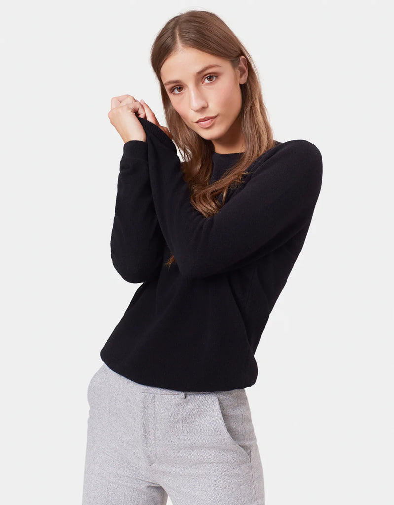 COLORFUL STANDARD - LIGHT MERINO WOOL CREW - BLACK